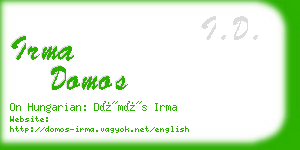 irma domos business card